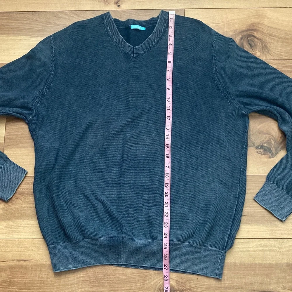 J McLaughlin Gray Blue V-Neck Sweater